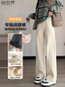 自由系阔腿裤女秋冬加绒新款高腰显瘦宽松垂感香蕉直筒窄版羊毛休闲裤子 实拍图