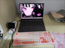 联想（Lenovo）K2有线键盘鼠标套装 机械手感 消音结构95键 混彩灯效 人体工学 音量旋钮 拼色 有线键鼠套装 粉 实拍图