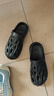Chokichoki洞洞鞋女夏男外穿沙滩凉鞋防滑厚包头护士凉拖鞋增高踩屎感婚纱鞋 黑色 【男款】 40-41 (260mm) 实拍图