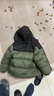 雪中飞【双面穿】儿童羽绒服冬季轻薄男女童面包服羽绒服橄榄灰绿130cm 实拍图