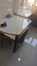 卧家岩板餐桌椅组合现代简约轻奢伸缩折叠家用小户型实木餐桌吃饭桌 12mm岩板-卡塔金-亮光白 1.35m 直径桌+四椅【菠萝椅】 实拍图