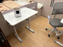 新颜值主义电脑桌升降书桌家用写字学习桌小户型桌子办公桌站立式工作台XZ01 【80*60cm】手摇升降-月光白 实拍图