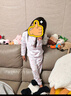 俞兆林儿童秋衣秋裤家居服A类纯棉睡衣套装舒适透气 蝴蝶结兔120 实拍图
