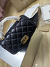 CHARLES&KEITH菱格链条手提斜挎包小方包包女包生日礼物CK2-50701608 Black黑色 S 实拍图