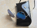 雷米太阳眼镜男款开车偏光墨镜女个性眼睛蛤蟆镜司机驾驶镜潮 H3026 银色框 冰蓝偏光片 实拍图