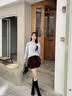 香影丝绒黑色蛋糕短裙女2026秋装新款高腰a字蓬蓬百搭新年半身裙 咖色 半身裙 S 155/60A/85-95斤 实拍图
