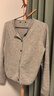 优衣库女装羊绒圆领针织短开衫/25秋冬新款479672 03 灰色 2XL /165/100B 实拍图