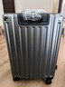 啄木鸟行李箱铝框结实耐用合金拉杆箱大容量轻便旅行箱加厚可登机密码箱 深灰色 -双封闭内里+便携挂钩 22英寸 【减震刹车轮+TSA密码锁】 实拍图