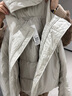 优衣库合作款/女装男装PUFFTECH空气棉服连帽外套480064 02 浅灰色 S 实拍图