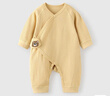 童泰新生婴儿连体衣秋冬季保暖宝宝衣服初生儿纯棉蝴蝶哈衣 黄色 52cm 晒单实拍图