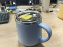 彩致（CAIZHI）马克杯304不锈钢水杯咖啡杯带盖家用双层防烫喝水杯子浅蓝CZ6280 实拍图