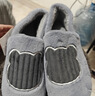 京东京造家居包脚棉拖鞋 轻简毛绒保暖包跟棉拖鞋男款 灰色44-45  JZ-3222 实拍图