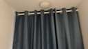 水星家纺免打孔窗帘窗帘杆一整套遮光卧室飘窗遮阳帘2.4x1.5m卡曼塔蓝 实拍图