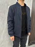 罗蒙（ROMON）外套男时尚夹克男士行政商务休闲立领棒球服上衣男深兰XL 实拍图