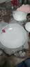 厚秀堂景德镇骨瓷餐具碗碟套装自由搭配陶瓷鱼盘汤碗盘子菜盘家用 4.5英寸高脚碗2个-水色秀丽 实拍图