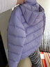 优衣库童装男童女童高级轻型羽绒连帽外套帽子可拆卸471377 71 浅蓝紫色 150 实拍图