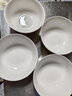浩雅釉下彩景德镇陶瓷餐具面碗汤碗大号饭碗简约 纯白6英寸4个装 实拍图