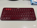 罗技（Logitech）时尚系列 K380 无线键盘 蓝牙办公键盘 女友 便携超薄键盘 笔记本键盘 红色 实拍图