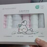 全棉时代婴儿口水巾儿童水洗纱布小毛巾洗脸礼盒4条装 粉蓝黄绿25×25cm 实拍图
