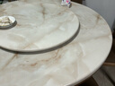 采薇 大理石餐桌家用餐桌椅组合实木白蜡木大圆桌现代简约圆形饭桌 1.35米餐桌(带转盘)+6张餐椅 实拍图