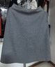 优衣库女装绒面针织喇叭中裙/半身裙裙子481434 06 铅灰色 S /155/64A 实拍图