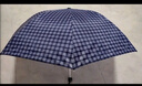 天堂 防风雨伞三折男女款商务晴雨伞57*7骨  格子兰藏青 实拍图