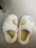利达妮（TZLDN）包跟棉拖鞋女秋冬季2025新款孕妇月子鞋室内家居防滑保暖毛绒棉鞋 白色【可爱饭团】 38-39 【适合37-38】 实拍图