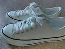 回力 Warrior 帆布鞋男女鞋低帮经典情侣潮流休闲小白鞋女板鞋子男 WXY391 白色 40 实拍图