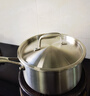 铿锵德国316不锈钢奶锅食品级小奶锅无涂层汤锅宝宝辅食专用锅热奶锅 带蒸笼 20cm 实拍图