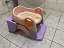 宝宝阶梯坐便器儿童坐便器三合一阶梯式马桶凳子小孩可折叠坐便器 【三合一】洛汐粉硬垫款 实拍图