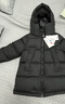 保姆鹅  【风墙】儿童羽绒服宝宝中长款护脸加厚外套保暖童装[NG2664] 炭黑 100 实拍图