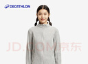 迪卡侬（DECATHLON）保暖户外抓绒衣外套男女运动宽松秋摇粒绒外套冲锋衣内胆 女款-全拉链-浅灰色 S 实拍图