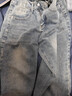 顶峰保罗（Dingfengbaoluo）美式牛仔裤男秋季高街直筒宽松潮牌男生阔腿长裤DFS05复古蓝S 实拍图
