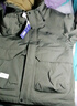 罗蒙（ROMON）秋冬加棉加厚外套男士青年棉衣服休闲连帽工装款防风夹克冲锋衣男 M1091灰绿色 L 实拍图