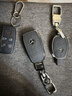 迪加伦 金属真皮 老款奔驰钥匙套C级E级S级glc260 GLE300 S300 C200l 汽车钥匙包壳 A款深空灰+奔驰钥匙扣 实拍图