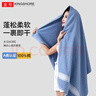 金号（KING SHORE）浴巾A类纯棉大浴巾成人洗脸巾男女情侣家用柔软吸水速干大号裹巾 提缎蓝色140*72cm 实拍图