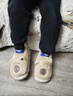 卡皮巴拉冬季儿童包跟棉鞋保暖居家毛毛EVA底防滑中小童宝宝棉拖 升级版环保材质浅咖色 12 36/37码（适合35/36脚穿） 实拍图