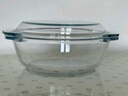 格娜斯双耳透明耐热玻璃碗大号带盖微波炉专用碗汤碗面碗沙拉碗烤箱碗2L 实拍图