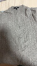 优衣库女装纽花圆领针织开衫/毛衣外套空调衫通勤秋冬新款481477 03 灰色 XL 实拍图