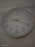 康巴丝电波钟自动对时静音挂钟教室客厅考场钟表挂墙 C6219B轻奢金 35cm 实拍图