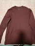 优衣库男装女装柔软圆领T恤/休闲长袖上衣25秋冬新款479783 37 栗色 M 实拍图