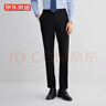 京东京造西裤男休闲裤商务直筒裤子抗皱西装礼物 黑35 实拍图