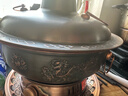 炊老爷（CHUILAOYE） 纯紫铜火锅碳电两用老式木炭铜锅电火锅锅涮肉鸳鸯锅具家商分体 雕龙分体款鸳鸯锅【6-8人】 34cm 实拍图