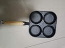 四孔煎锅铸铁蛋饺锅加深鸡蛋汉堡机模具早餐不粘平底锅煎蛋神器 【爆款】黑色17cm 实拍图