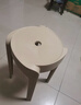 树浩家用塑料加厚凳子可叠放餐椅网红风车餐桌椅子现代简约餐厅书桌用 L.HF升级加强PP材料30cm面-灰色 实拍图