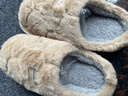 洁丽雅毛绒棉拖鞋秋冬加厚软底男女保暖加绒棉拖鞋浅咖 42/43 实拍图