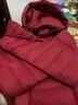 坦博尔轻薄羽绒服女短款宽松脱卸帽秋保暖女士外套TD236256 戎美红 175  实拍图