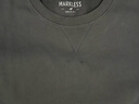 MARKLESS全棉卫衣男士春季100%棉休闲圆领上衣内搭套头衫0434 深灰色 2XL 实拍图