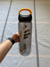 富光大容量塑料水杯子运动水壶吸管杯学生便携太空杯夏2000ML黑 实拍图