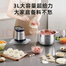 奥克斯（AUX）绞肉机家用 碎肉机 电动多功能料理搅拌机饺子肉馅蒜蓉机 搅肉机 3L大容量不锈钢杯 实拍图